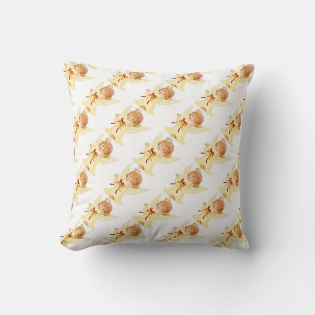 Coussin Jetez l'oreiller/les anges de Noël (Recto)