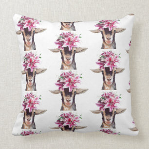 Coussin Jetez l'Oreiller Lily la chèvre
