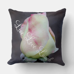 Coussin Jetez l'oreiller/rouge et jaune Rose Bud