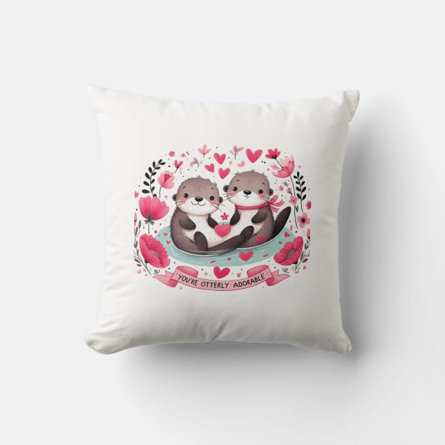 Coussin Jeu adorable Otter (Recto)