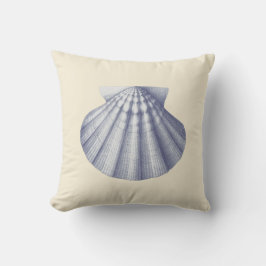Coussin Jeu bleu marine Vintage moderne sur crème Beige