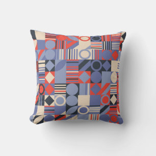 Coussin Jeu de couvertures géométriques rétro. Design rétr