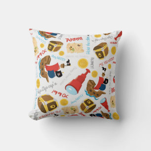 Coussin Jeu de pirates de la fête du trésor