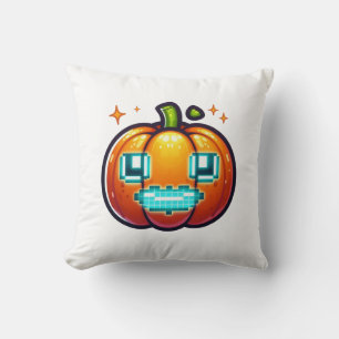 Coussin Jeu de Pixel Citrouille Jeu d'oreiller rétroviseur