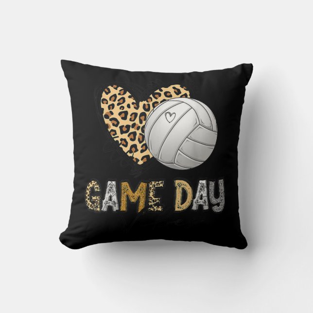 Coussin Jeu de volleyball Bleu Vibes Volleyball Maman (Recto)