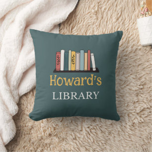 Coussin Jeu d'oreiller - Bibliothèque - Personnalisé - Ajo