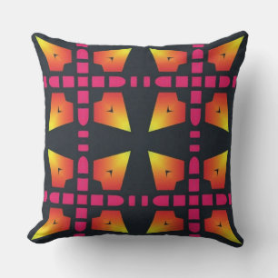 Coussin Jeu d'oreiller, Un design élégant de tissu géométr