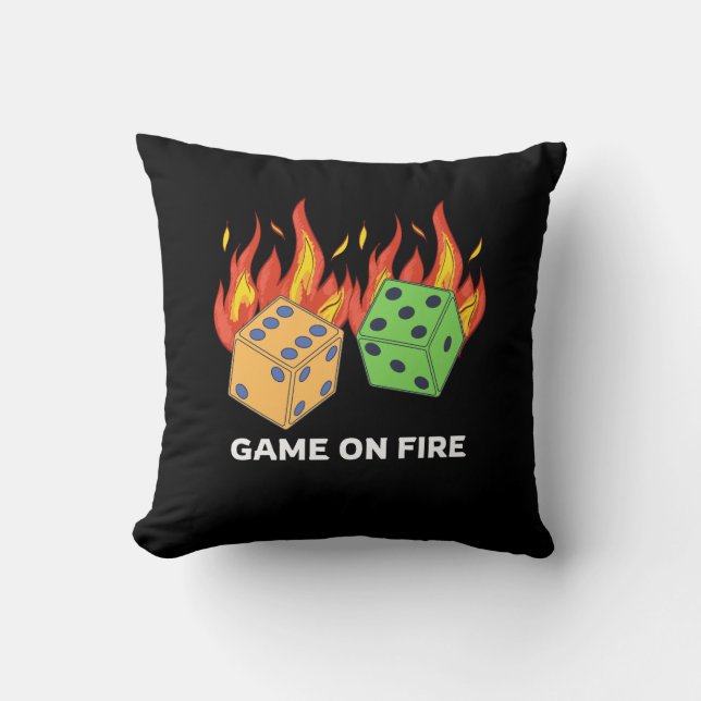 Coussin Jeu en feu (Recto)