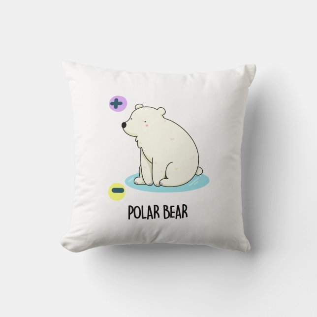 Coussin Jeu scientifique amusant pour l'ours polaire (Recto)