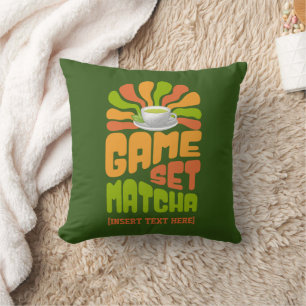 Coussin JEU SET MATCHA Fun Latte Boisson