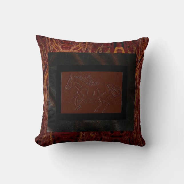 Coussin Jeune Colt - Cuir Faux avec impression numérique 1 (Recto)