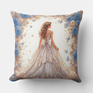 Coussin Jeune femme élégante en robe de soirée