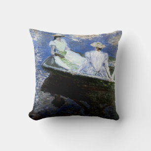 Coussin Jeunes filles dans le bateau d'aviron