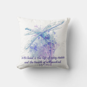 Coussin Job 12:10 Écriture Vie de chaque créature