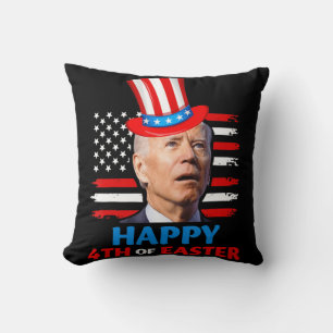Coussin Joe Biden Funn 4 juillet Joyeux 4ème Du Con de Pâq