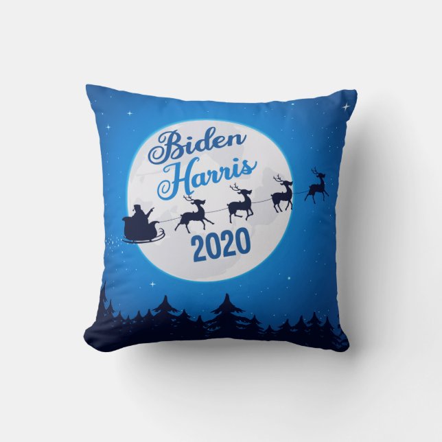 Coussin Joe Biden Kamala Harris 2020 Noël (Recto)