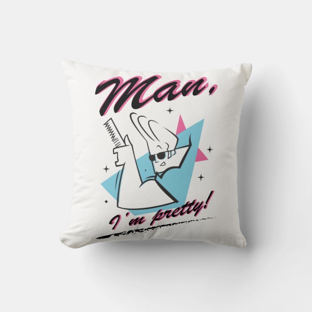 Coussin Johnny Bravo - Man I'm Pretty Retro Graphic (Recto)