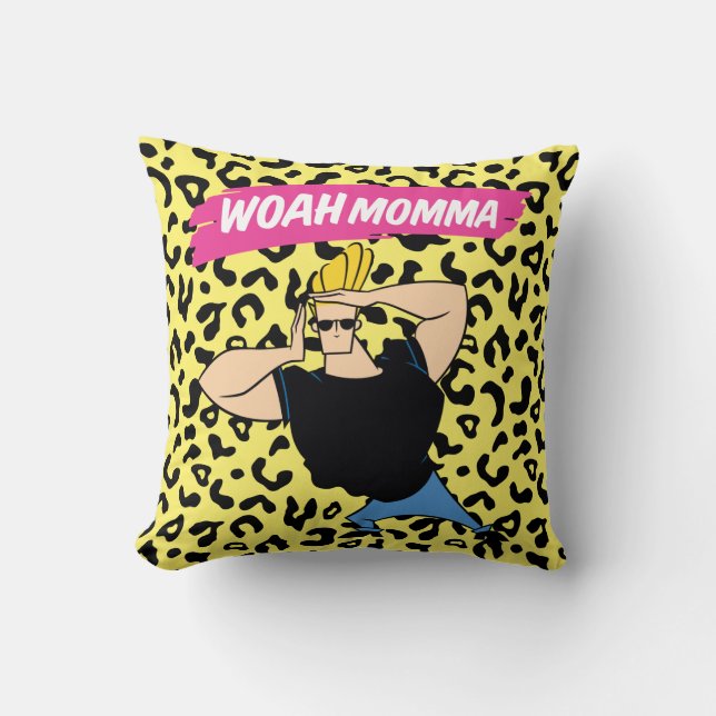Coussin Johnny Bravo - Woah Momma (Recto)
