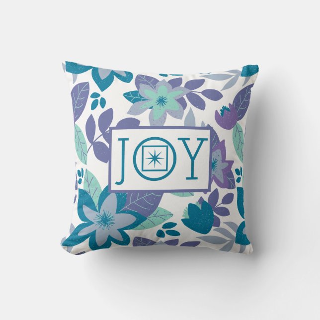 Coussin Joie Botanique Moderne Fête de Noël Floral (Recto)