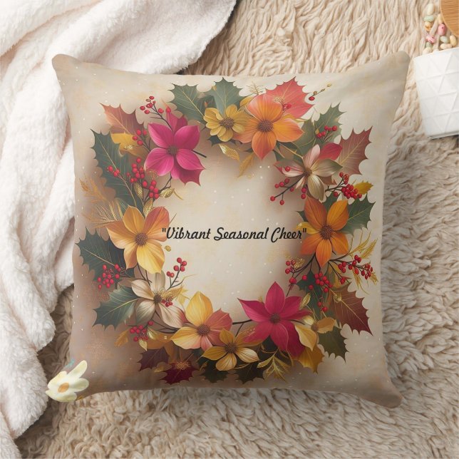 Coussin "Joie de Noël dorée" (Couverture)