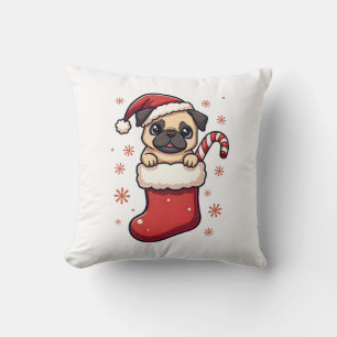 Coussin Joie de Santa Pug