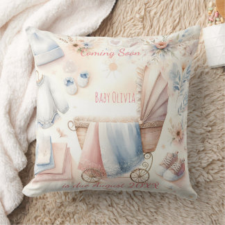 Coussin Joli à venir faire-part Invitation