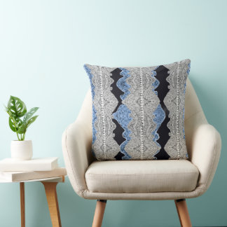 Coussin Joli bleu gris