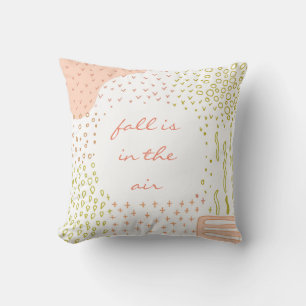 Coussin joli boho d'automne géométrique abstrait graphique