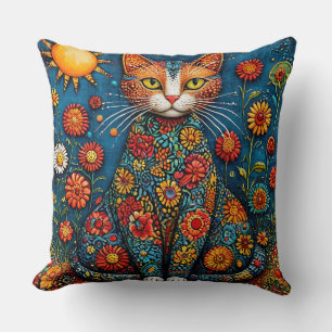 Coussin Joli chat de dessin animé