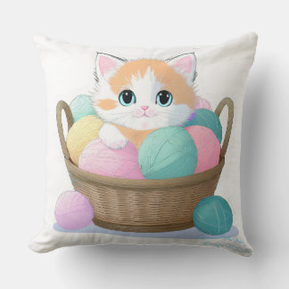 Coussin Joli chat kawaii