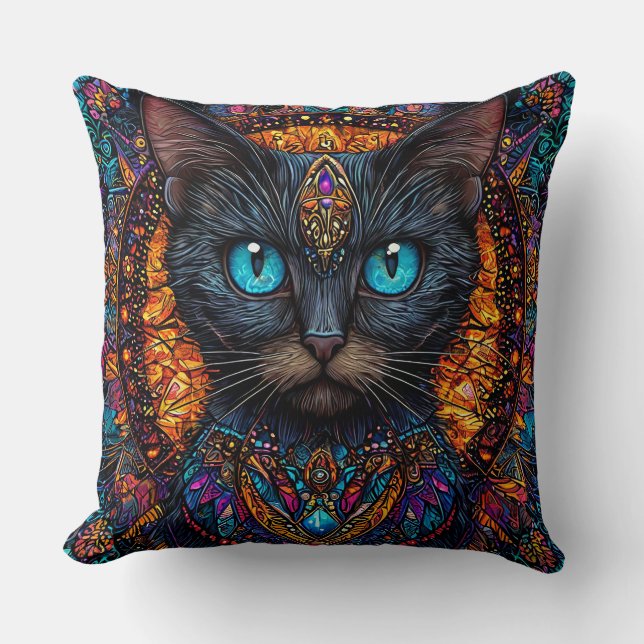 Coussin Joli chat noir (Recto)