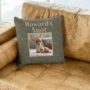 Coussin Joli Chien Brown Personnalisé Animaux de compagnie