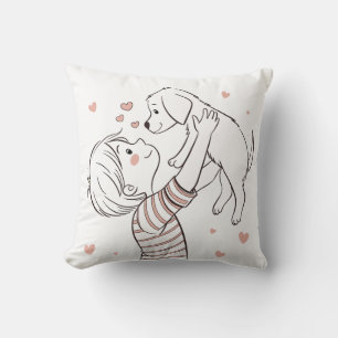 Coussin Joli chiot avec un joli dessin pour enfant