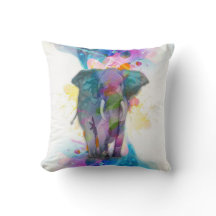 joli coloré aquarelle éclabousser éléphant