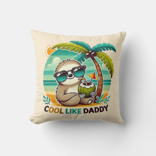 Coussin Joli Cool de fentes comme papa sous Palm Tree