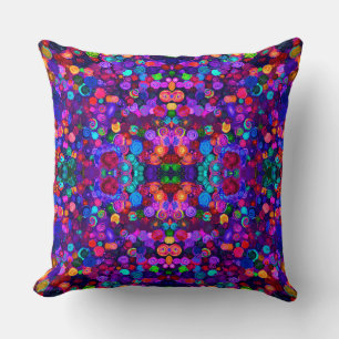 Coussin Joli cosmos en spirale colorée