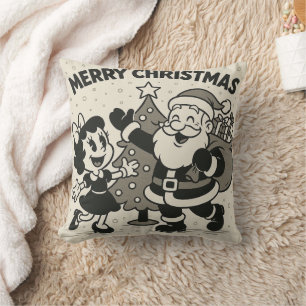 Coussin joli dessin animé américain rétro