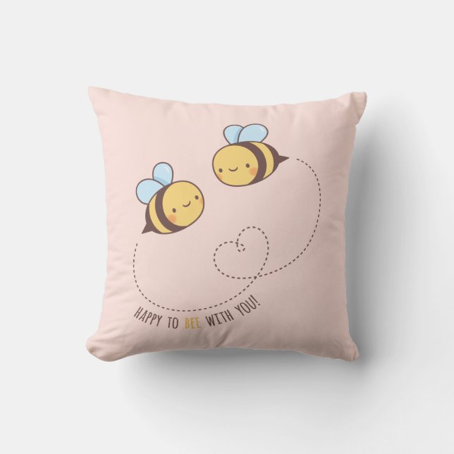 Coussin Joli D'Être Avec Vous Couple Décor Chambre (Recto)