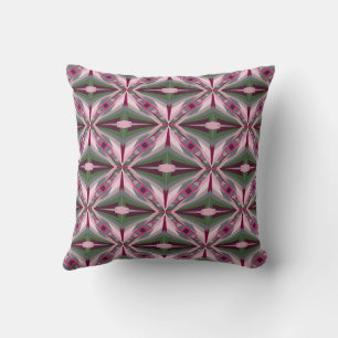 Coussin Joli en rose et vert, bloc de couleur étiré