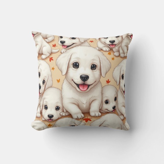 Coussin Joli et beau chiot (Recto)