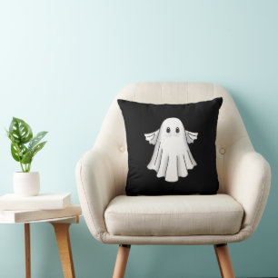 Coussin Joli et effrayant fantôme d'Halloween