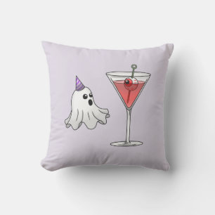 Coussin Joli fantôme effrayant & cocktail effrayant