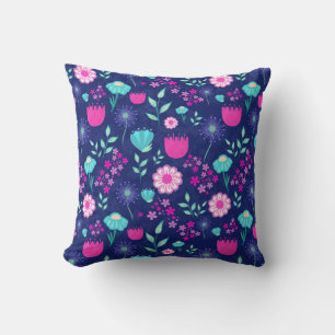 Coussin Joli fond à motif floral