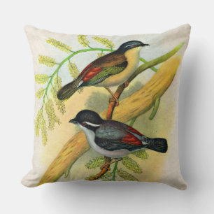 Coussin joli imprimé d'oiseaux