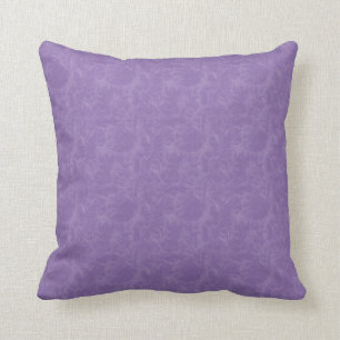 Coussin Joli Lavande et mauve Damas Vintages