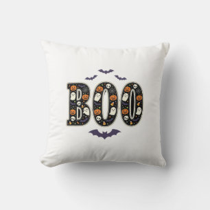 Coussin Joli modèle de citrouille fantôme Boo Halloween