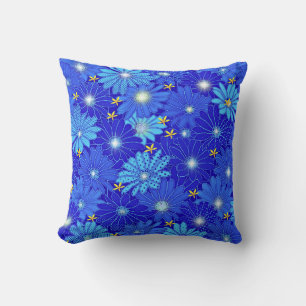 Coussin Joli Motif Blue Daisy