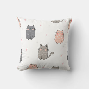 Coussin Joli Motif chats Doodles