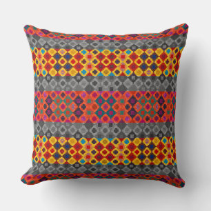 Coussin Joli motif géométrique coloré