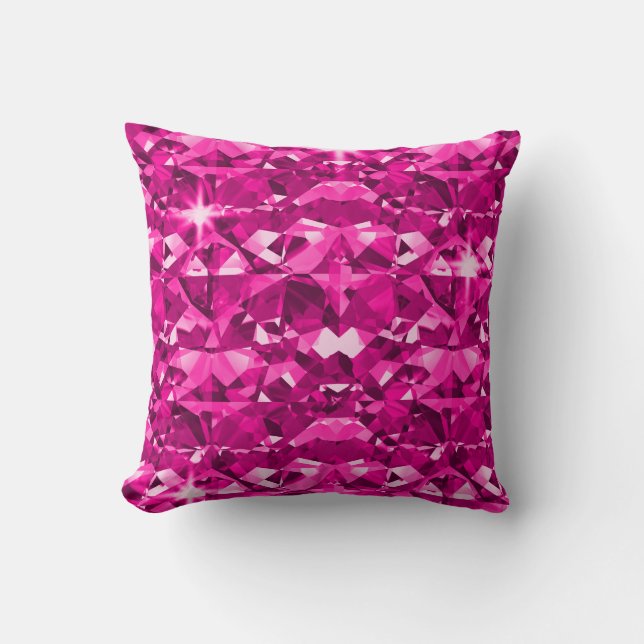 Coussin Joli motif parfait rose de diamants (Recto)